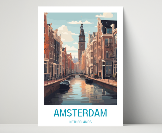 Amsterdam Travel Poster Print