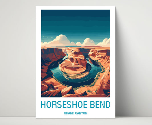 Horseshoe Bend Travel Poster Print